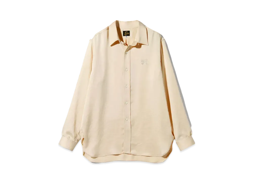Needles for NEPENTHES Regular Collar Shirt - Poly Sateen "Off White"