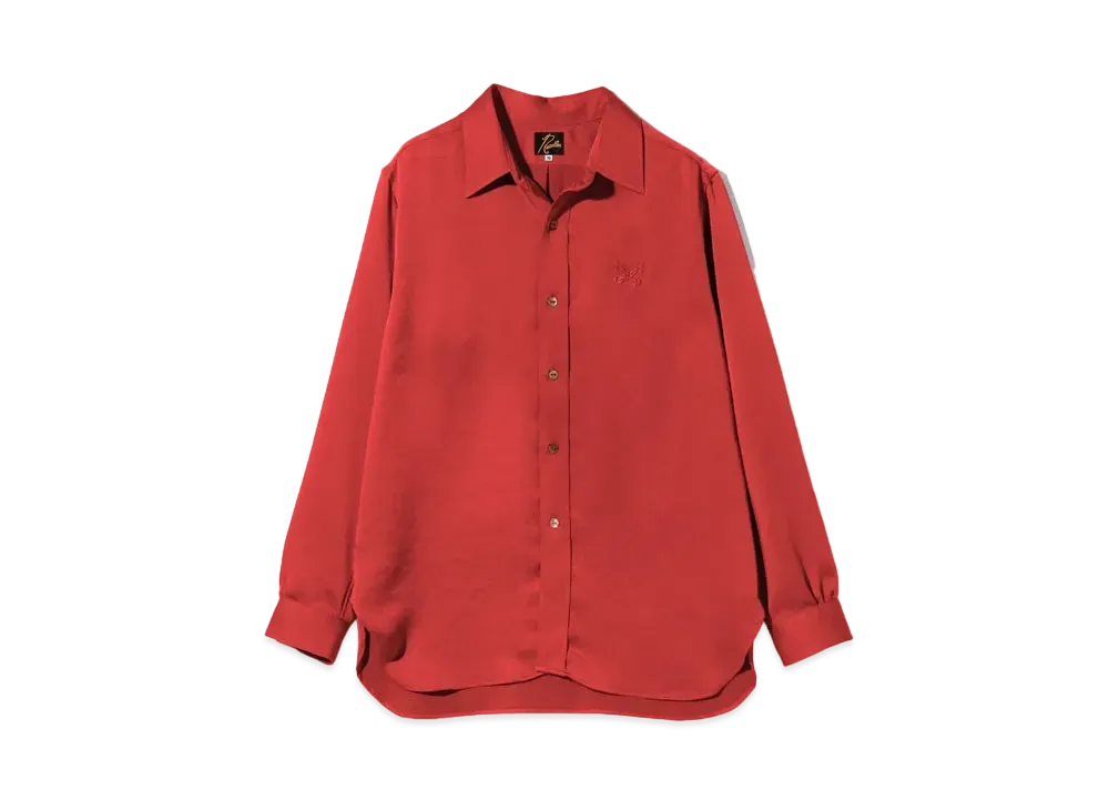 Needles for NEPENTHES Regular Collar Shirt - Poly Sateen "Red"