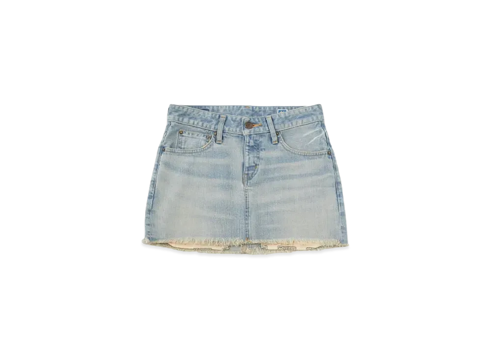 Black Eye Patch x MOUSSY Micro Mini Skirt "Light Blue"