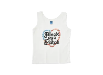 Black Eye Patch x MOUSSY Lace Tank Top "White"