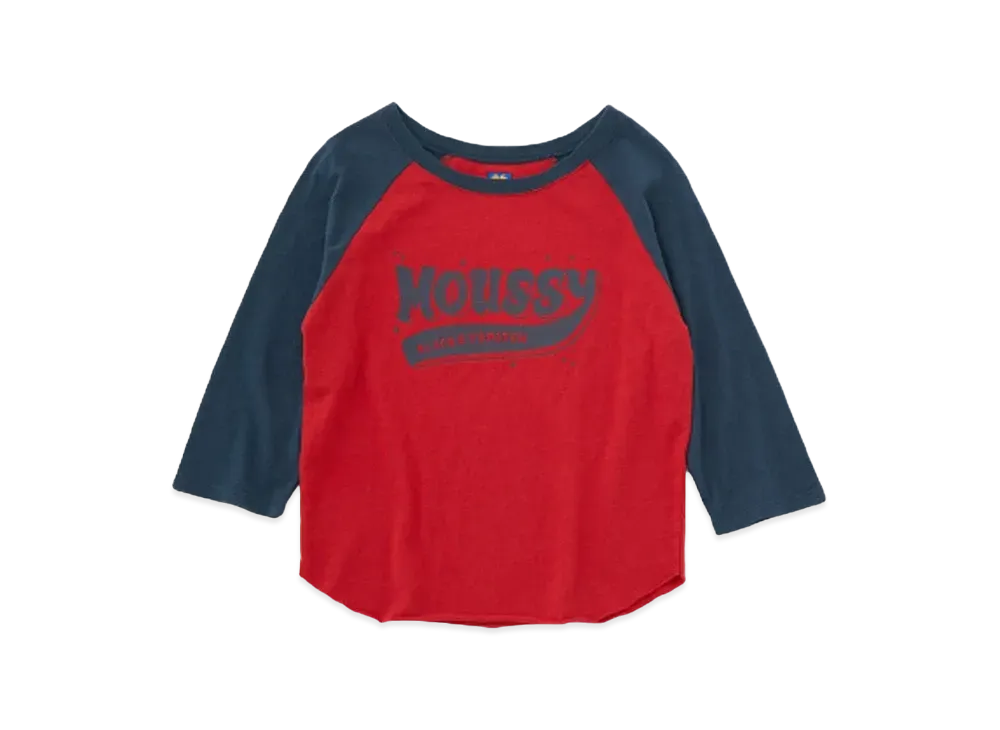 Black Eye Patch x MOUSSY Raglan T-Shirt "Navy"