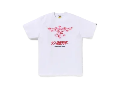 A BATHING APE x Shin Kamen Rider Shocker Emblem Tee "White/Pink"
