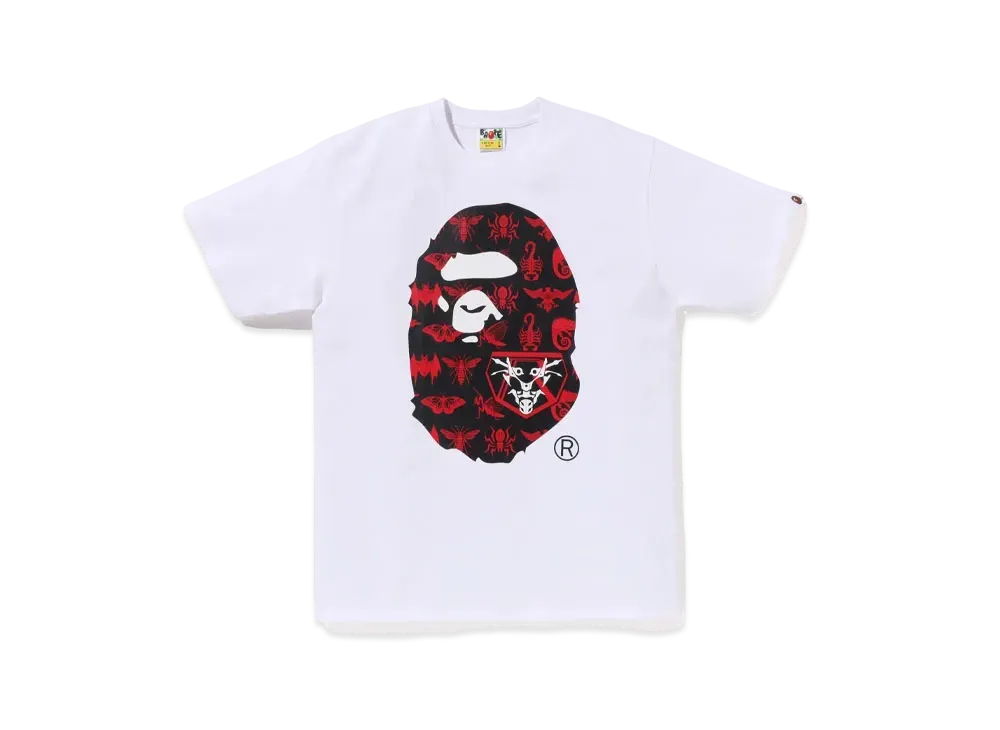 A BATHING APE x Shin Kamen Rider Ape Head Tee "White"