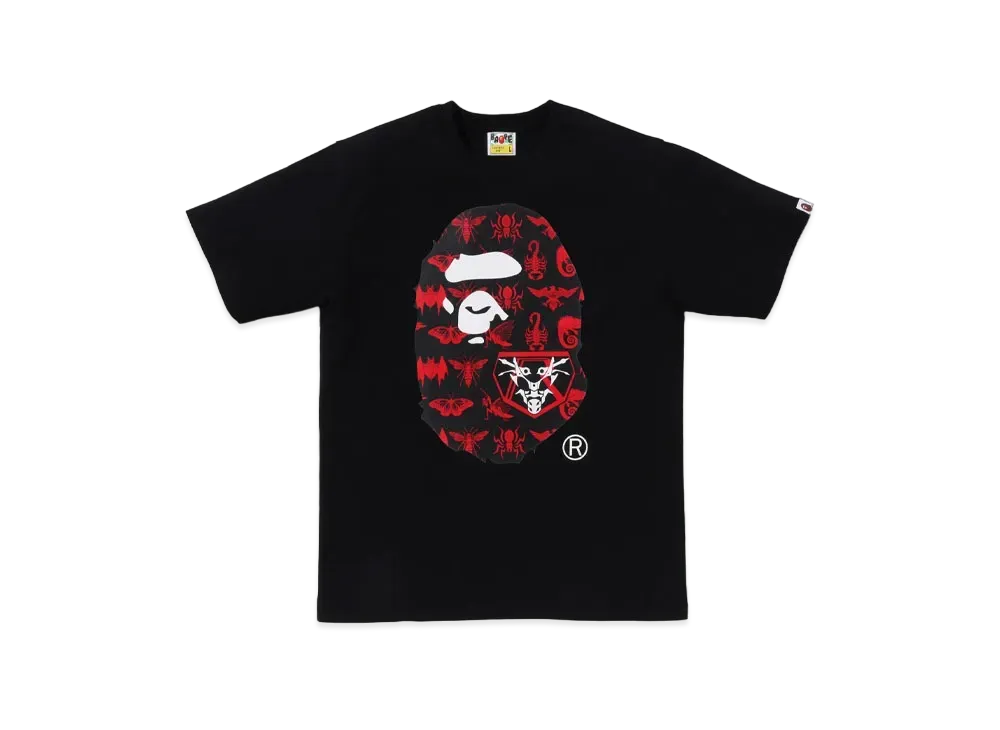 A BATHING APE x Shin Kamen Rider Ape Head Tee "Black"