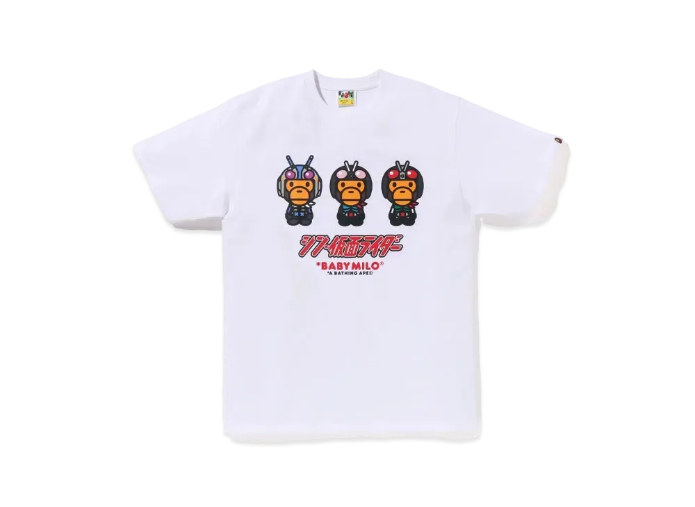 A BATHING APE x Shin Kamen Rider #2 Baby Milo Tee "White"