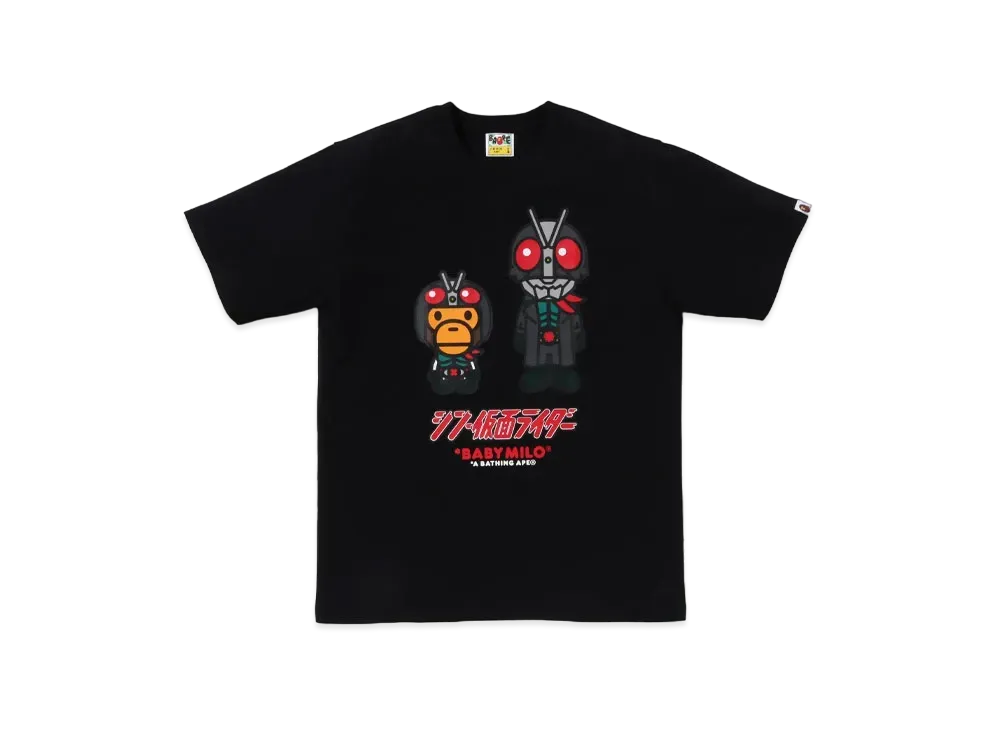 A BATHING APE x Shin Kamen Rider No.2 Baby Milo Tee "Black"