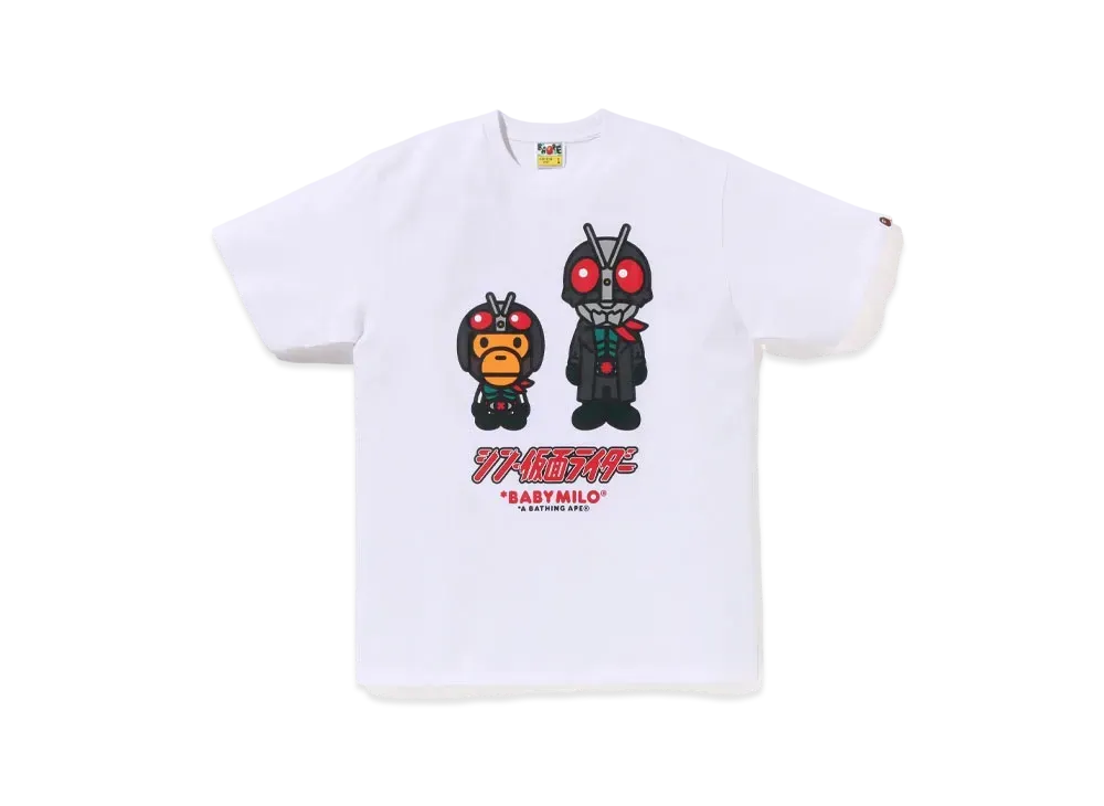 A BATHING APE x Shin Kamen Rider No.2 Baby Milo Tee "White"