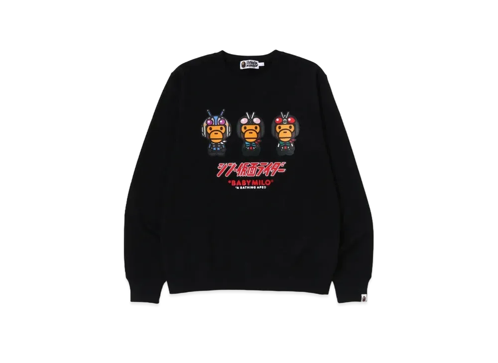 A BATHING APE x Shin Kamen Rider Shocker Emblem L/S Tee "Black"