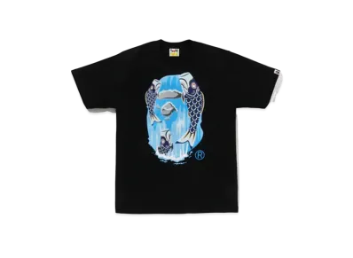 A BATHING APE Koinobori Waterfall Ape Head Tee "Black"