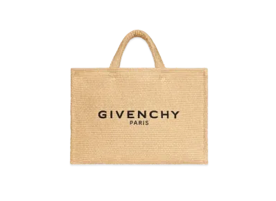 GIVENCHY Large G Tote Shopping Bag In Raffia "Natural"