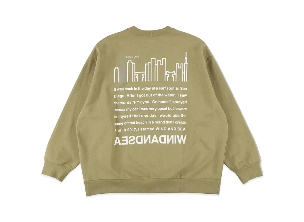 WIND AND SEA x Manhattan Portage Crewneck "Olive"