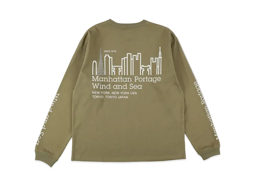 WIND AND SEA x Manhattan Portage L/S Tee "Olive"