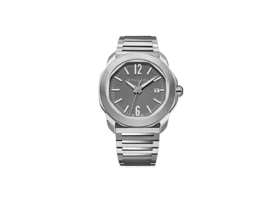 BVLGARI Octo Roma Watch "Silver/Anthracite"