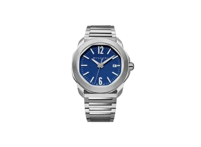 BVLGARI Octo Roma Automatic Watch "Silver/Blue"