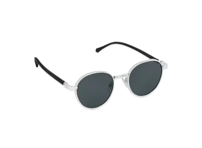 LV Signature Metal Round Sunglasses "Silver"