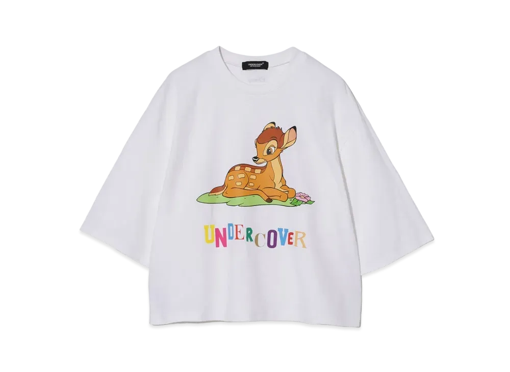 UNDERCOVER x Disney Cotton Wide Short Tee Bambi "White"