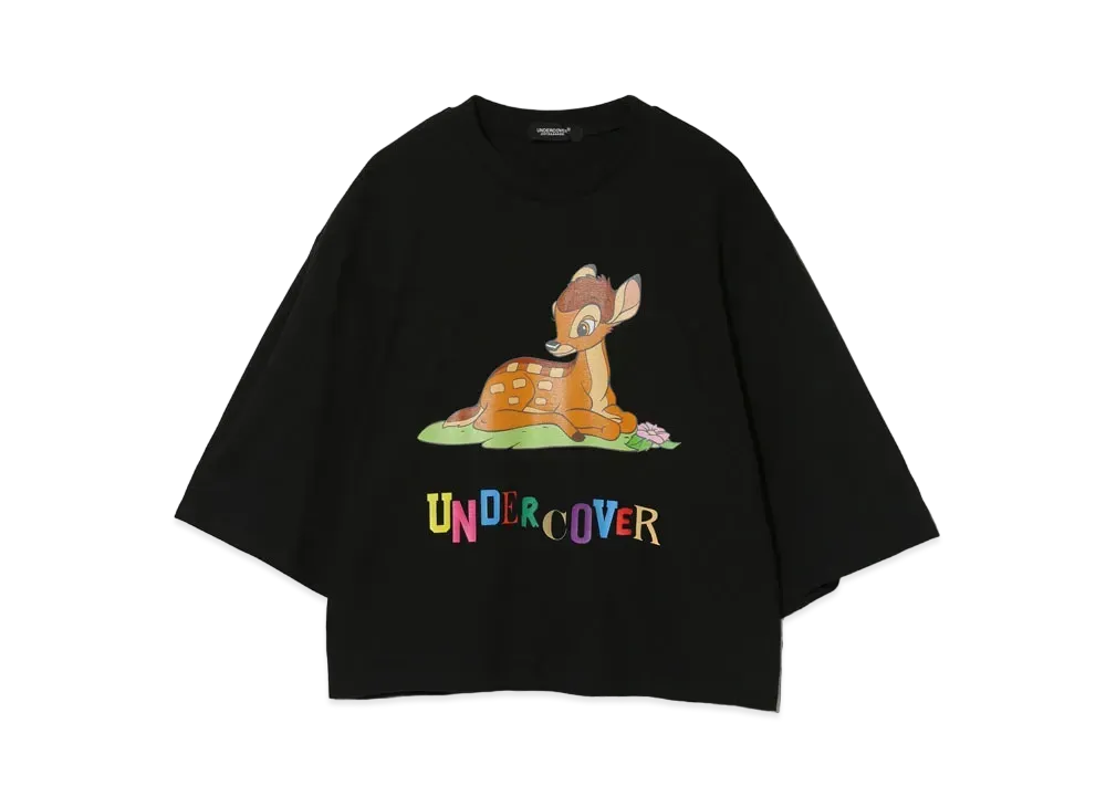 UNDERCOVER x Disney Cotton Wide Short Tee Bambi "Black"