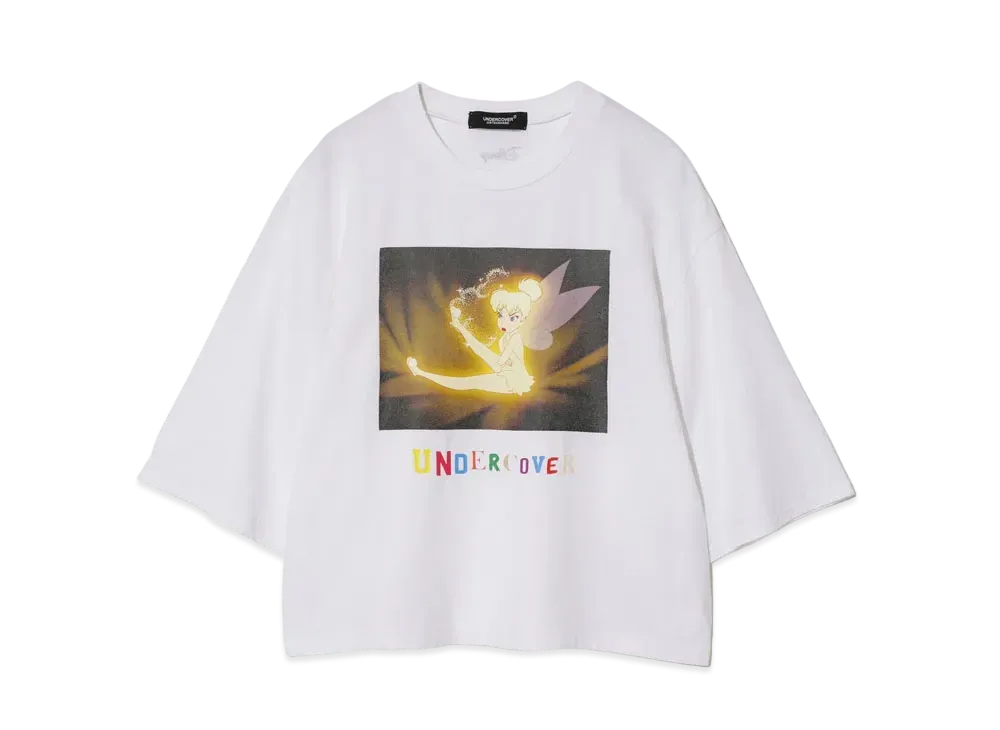 UNDERCOVER x Disney Cotton Wide Short Tee Tinker Bell "White"