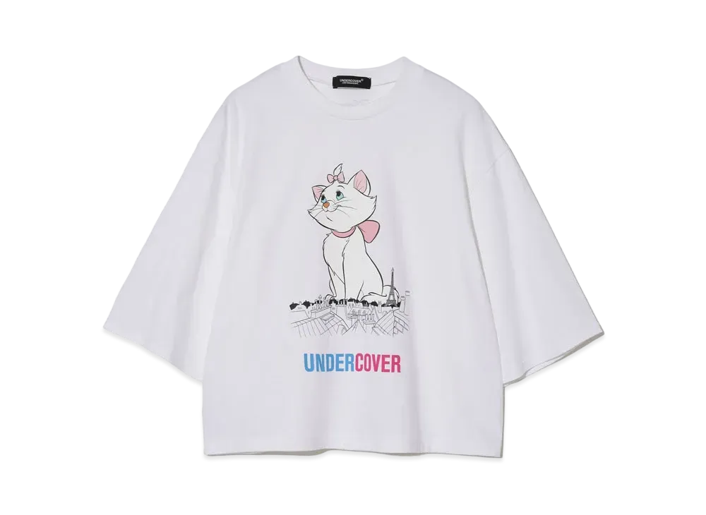 UNDERCOVER x Disney Cotton Wide Short Tee Marie "White"