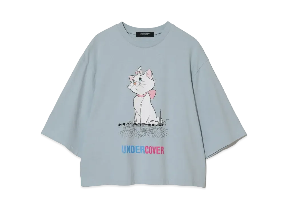 UNDERCOVER x Disney Cotton Wide Short Tee Marie "Light Blue"