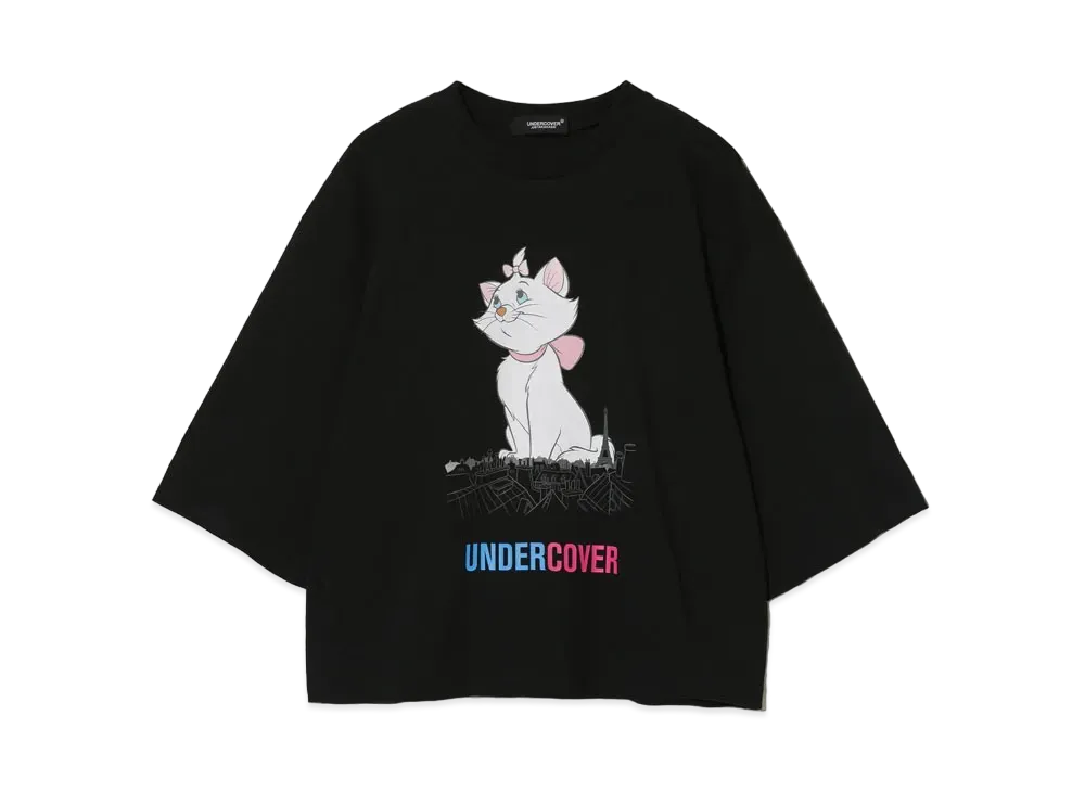 UNDERCOVER x Disney Cotton Wide Short Tee Marie "Black"