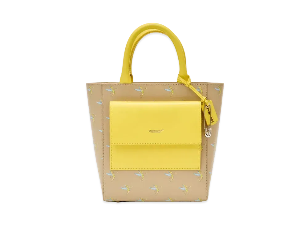 UNDERCOVER x Disney Cowhide Leather Tote Bag Tinker Bell "Beige"