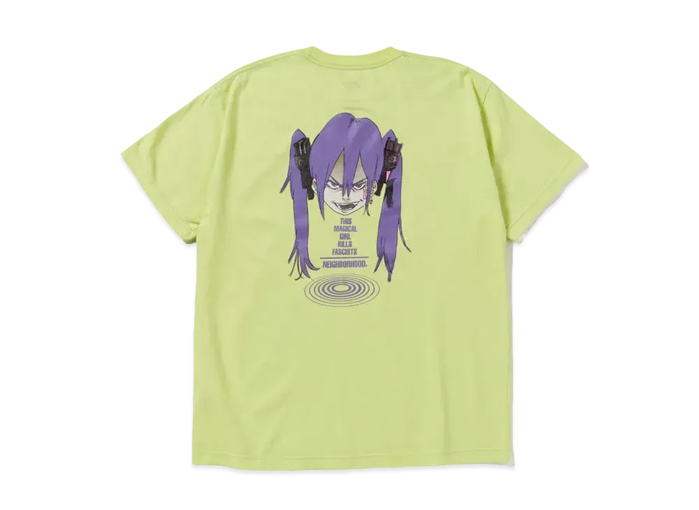 ネイバーフッド NH x ジュン イナガワ . Tシャツ SS-2 "ネオン イエロー"