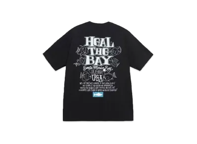 Stussy x Heal the Bay Ocean Pigment Dyed Tee "Black"