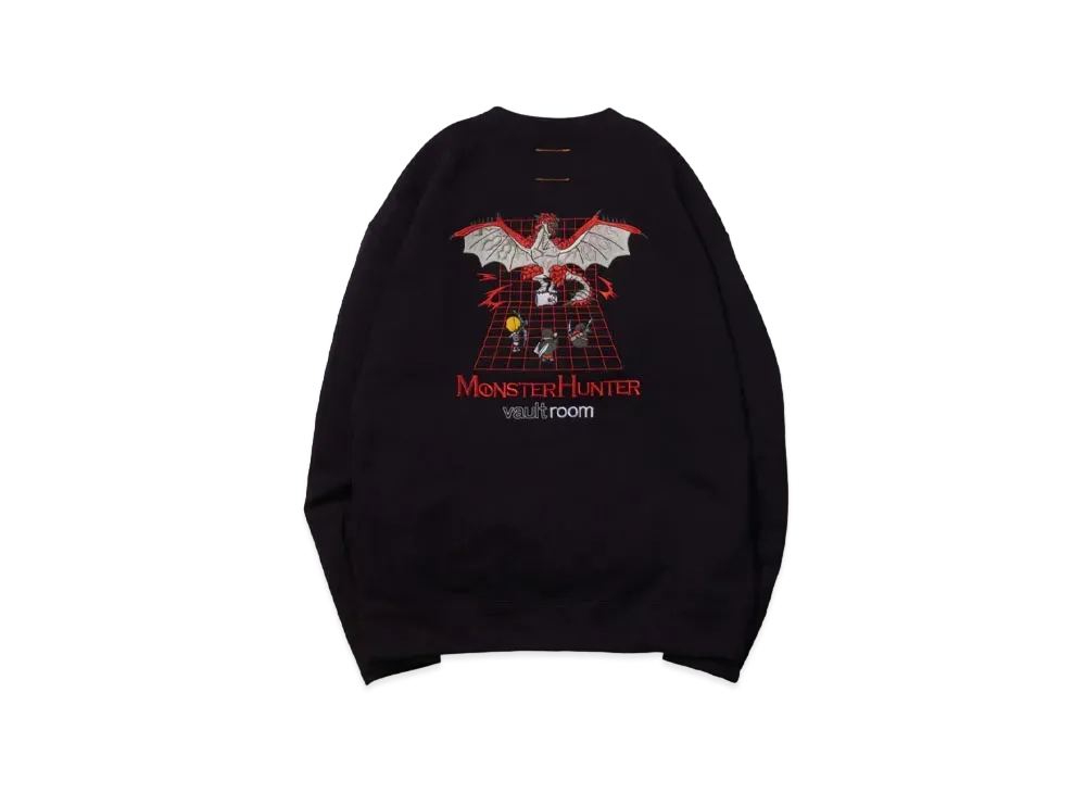 vaultroom VR×RATHALOS CREWNECK VAULTROOM x Monster Hunter Rathalos Crewneck Sweatshirt 