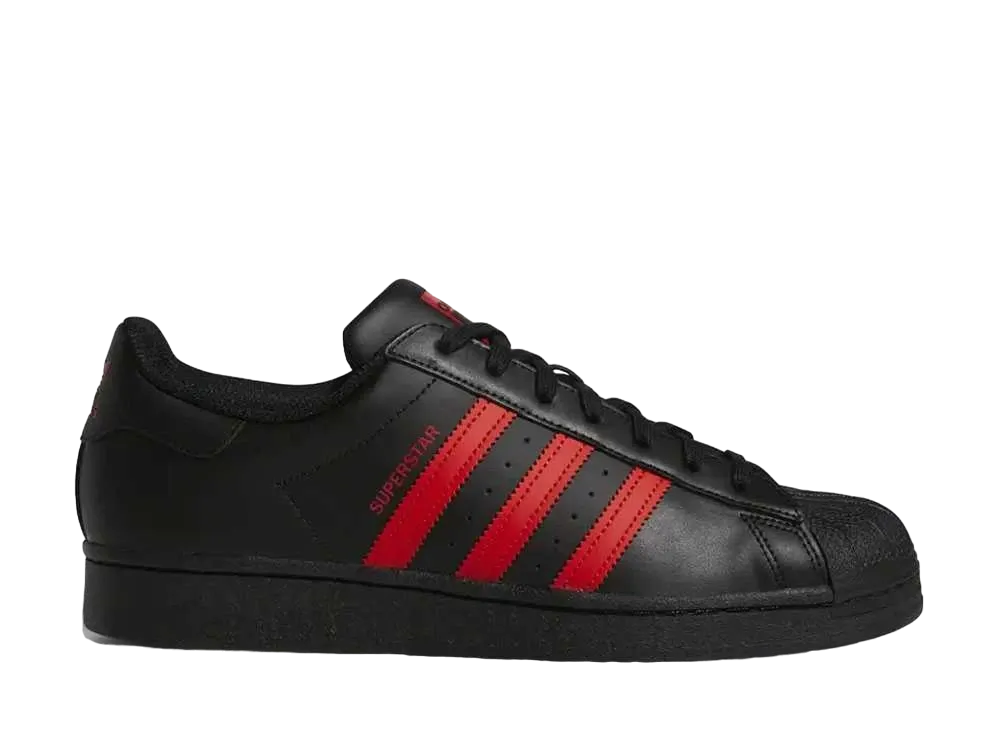 アディダス オリジナルス スーパースター "コア ブラック/ビビッド レッド"