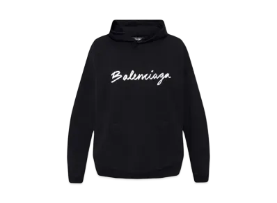 BALENCIAGA Wide Fit Long Sleeves Hoodie "Black"