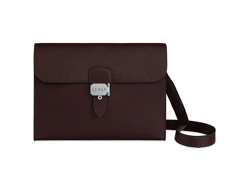 Hermes Sac a Depeches 29 Messenger Bag "Rouge Sellier"
