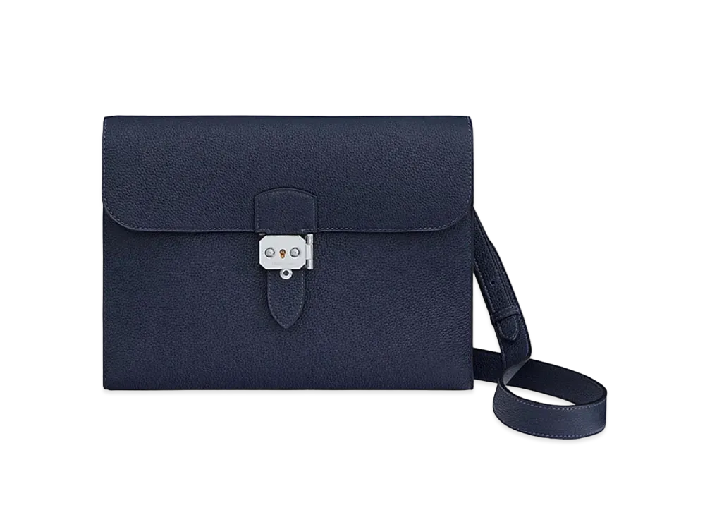 Hermes Sac a Depeches 29 Messenger Bag "Bleu Nuit"