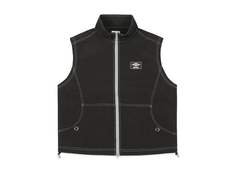 9090 Tech Logo Nylon Vest "Black"