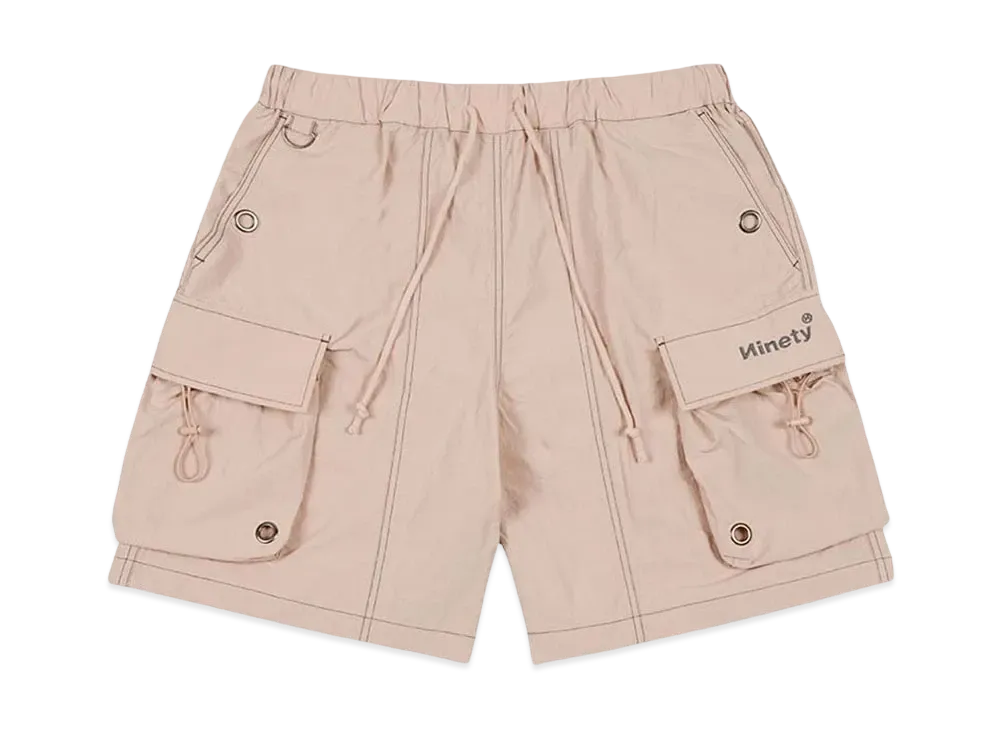 9090 Tech Logo Nylon Half Pants "Azuki"