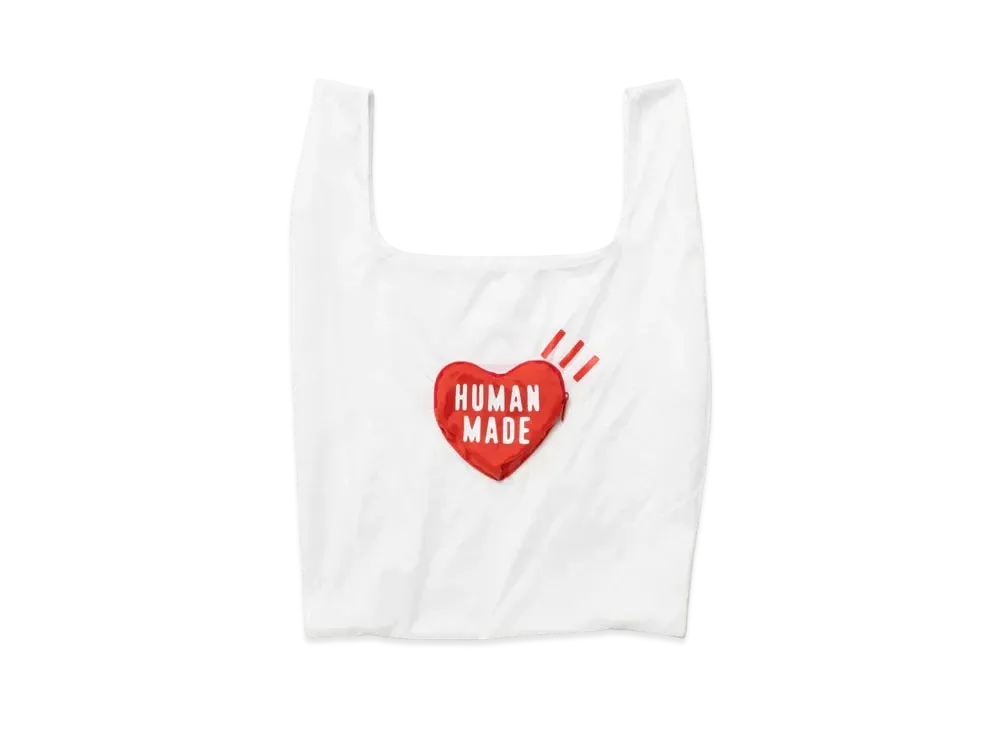 HUMAN MADE Packable Nylon Tote "White"