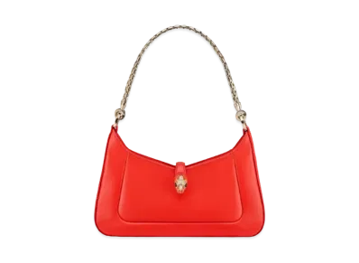 BVLGARI Serpenti Baia Shoulder Bag "Tangerine Carnelian Orange"