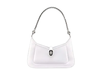 BVLGARI Serpenti Baia Shoulder Bag "Flash Diamond White"