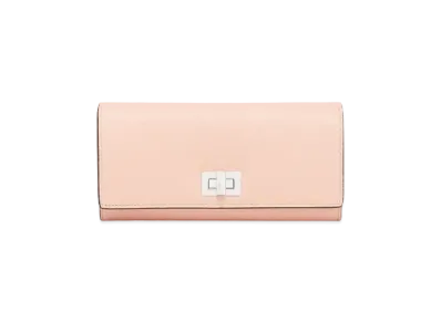 FENDI Peekaboo Continental Leather Wallet "Pink"