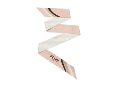 FENDI Wrappy Organic Silk Bandeau "Pink Tone/Pink"