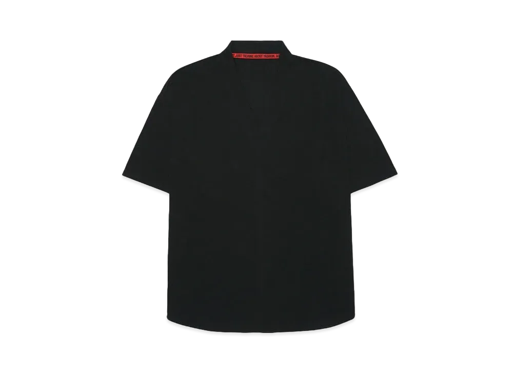 TAIGALIONA ANTI VIRUS V-NECK S/S TEE "BLACK"