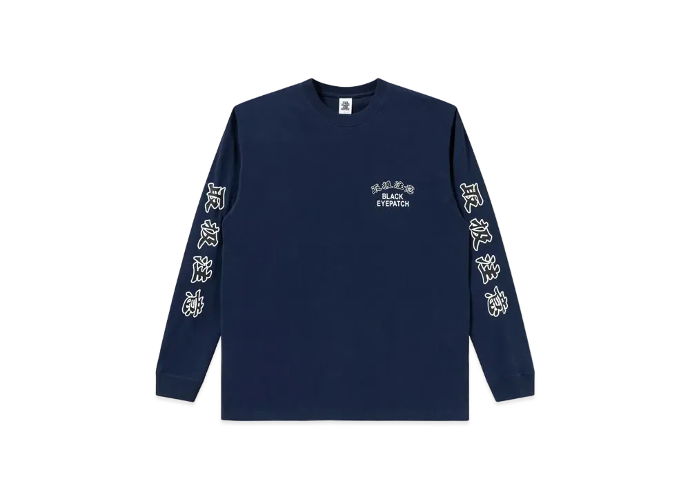Black Eye Patch Handle With Care L/S Tee "Navy"