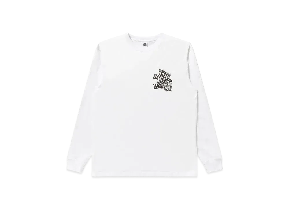 Black Eye Patch Crumpled OG Label L/S Tee "White"