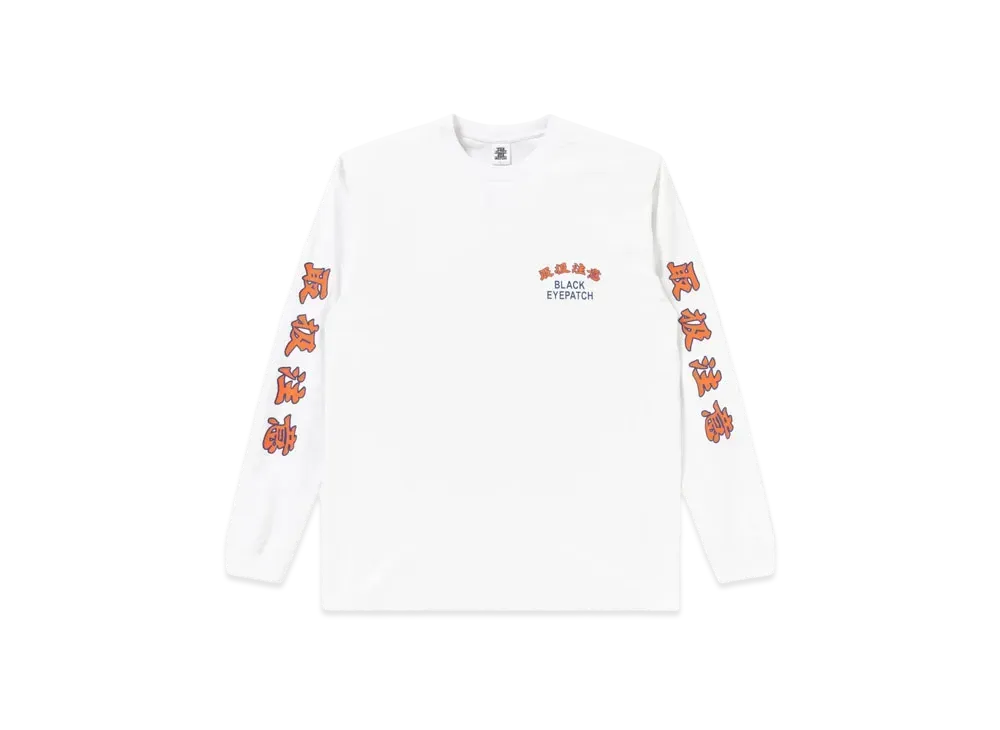 Black Eye Patch Handle With Care L/S Tee "White"