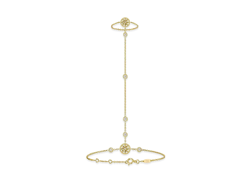 Dior Rose Des Vents Hand Jewel Diamonds and Mother-of-Pearl "Yellow Gold"