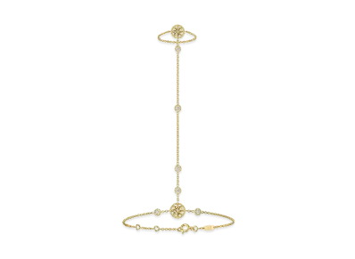 Dior Rose Des Vents Hand Jewel Diamonds and Mother-of-Pearl "Yellow Gold"