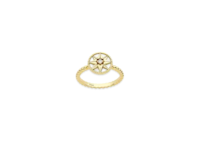 Dior Rose Des Vents Ring Diamond and Mother-of-Pearl "Yellow Gold"