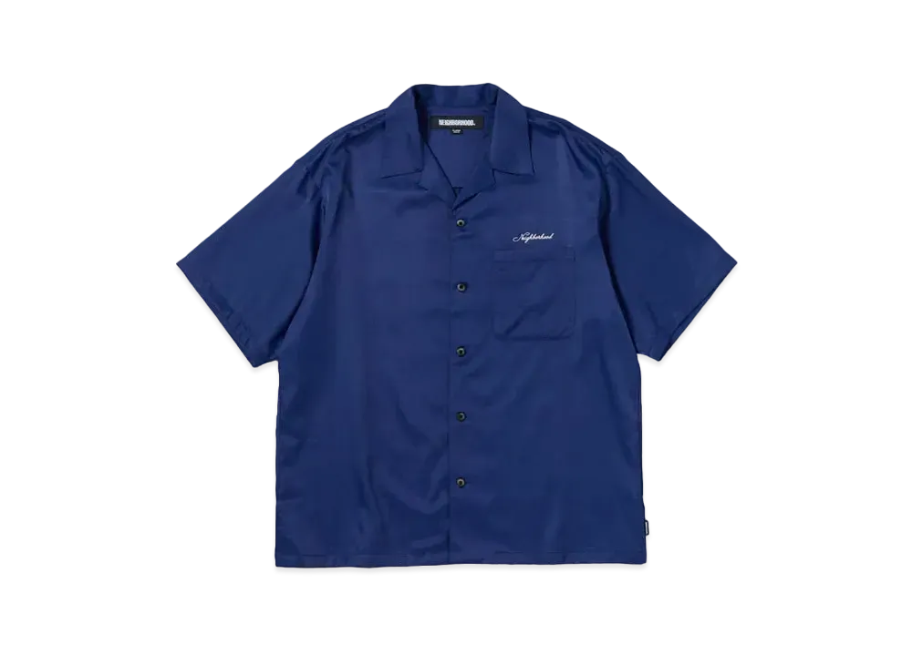 NEIGHBORHOOD Solid-Color Hawaiian Shirt SS "Navy"