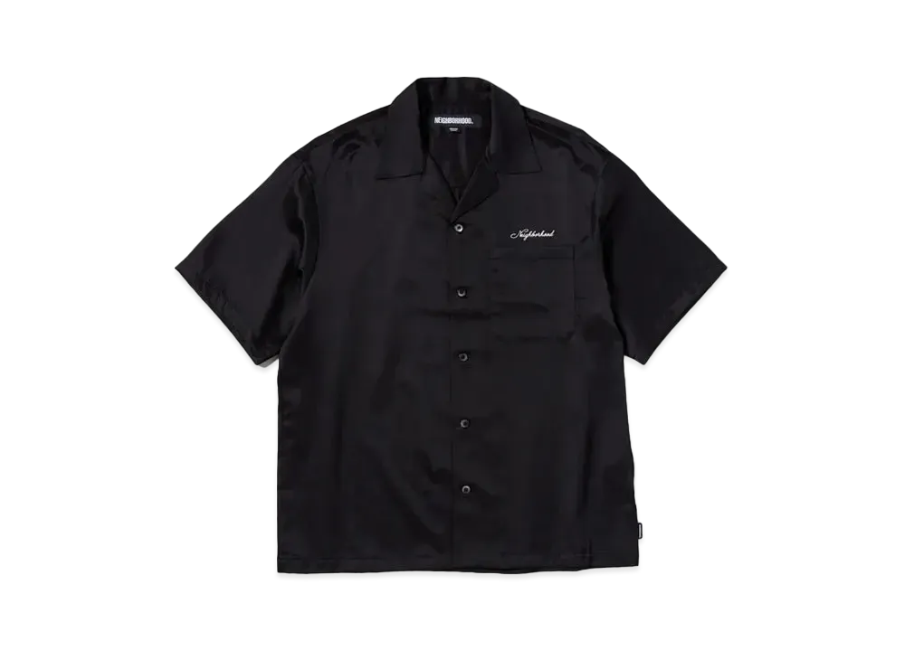 NEIGHBORHOOD Solid-Color Hawaiian Shirt SS "Black"