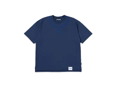 NEIGHBORHOOD Cross Embroidery Crewneck SS "Navy"